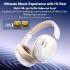 UGREEN HiTune Max5C Headphones Wireless, 75H Playtime, Adaptive Noise Cancelling, Hi-Res Sound Bluetooth 5.4 Over-ear Headsets, Custom EQ & Multiple Connection via App, Foldable Retractable Earphones - White